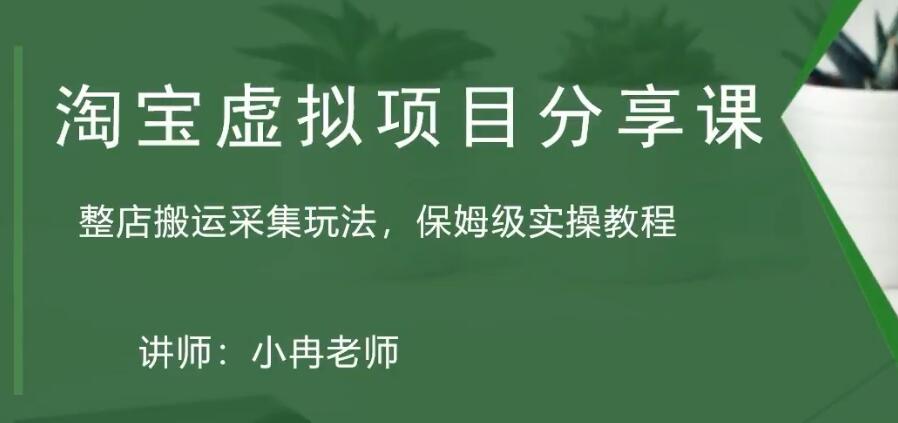 图片[1]-淘宝虚拟整店搬运采集玩法分享课：整店搬运采集玩法，保姆级实操教程-草根创业生活网