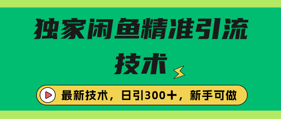 图片[1]-独家闲鱼引流技术，日引300＋实战玩法-阿灿说钱